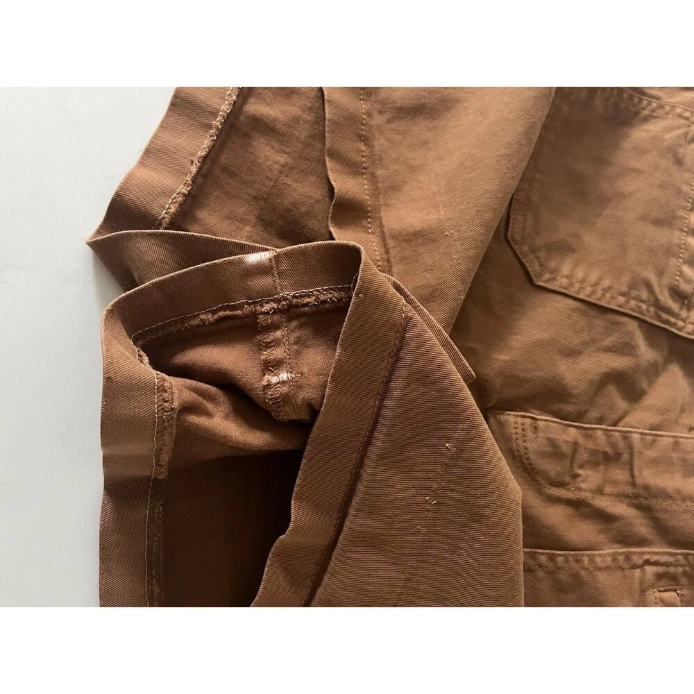 J.Crew Brown Chino Shorts Womens 6 High Rise Stretch Cotton Patch Pockets